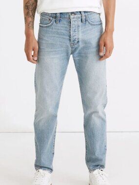 Madewell Men’s Relaxed Taper Jeans 33x32 Light Wash Stretch Denim MC871